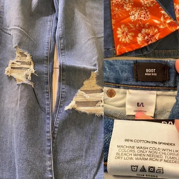 Reworked Distressed Wide Leg Flares - Picture 4 of 4